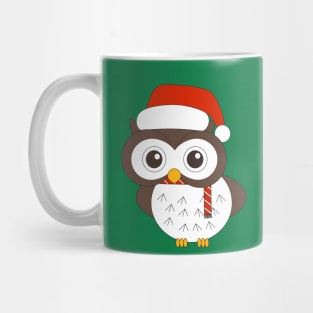 Christmas Curious Mr. Owl Digital Art | Christmas Special | illusima Mug